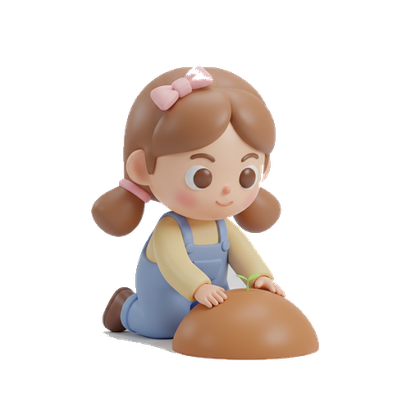 텃밭흙형 아이 캐릭터